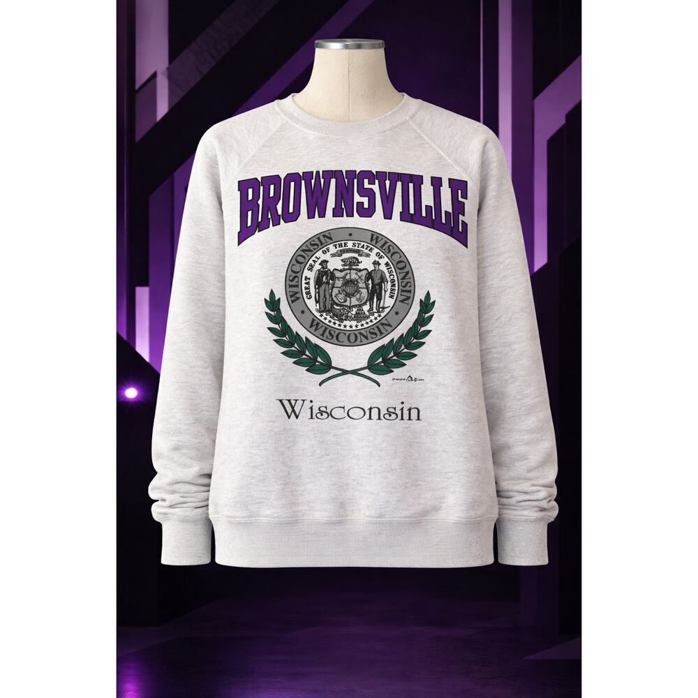 Vintage Hanes 1992 Brownsville Wisconsin Seal USA Made Sweatshirt L